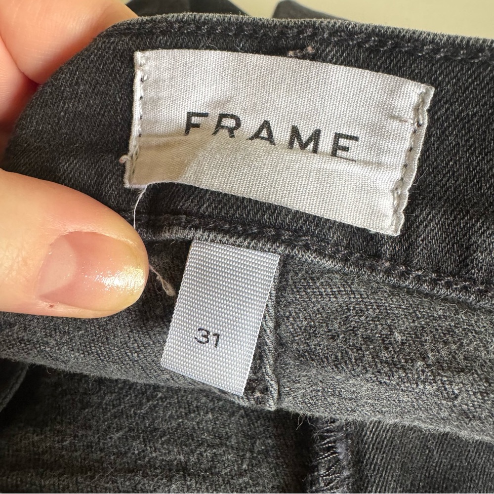 Frame | High Rise Straight Leg Jeans - Picture 5 of 6